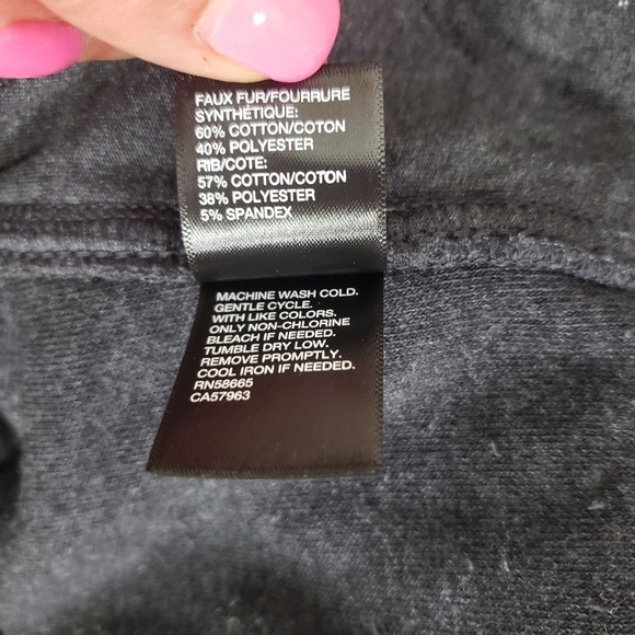 Zella gray fleece faux fur sherpa high waist sweatpants size medium - Picture 9 of 9